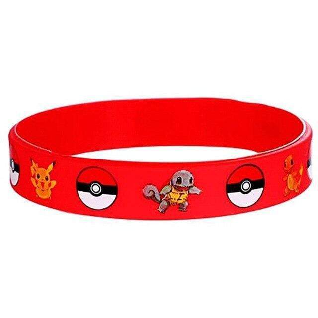 Bracelet Pokémon Silicone (Rouge)