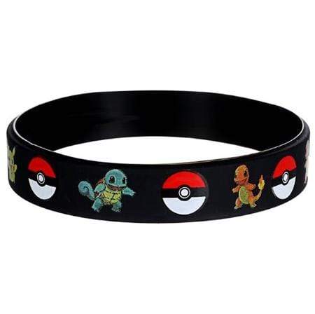 Bracelet Pokémon Silicone (Noir)