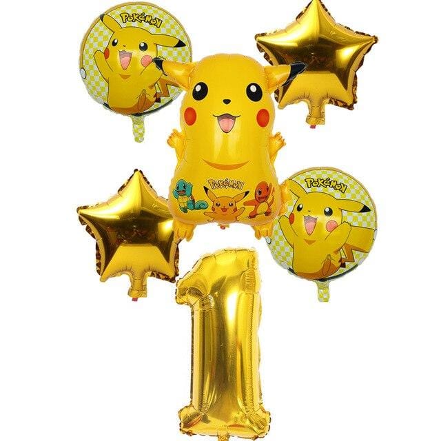 Ballon d'Anniversaire<br>Pokémon Numéro (Jaune)