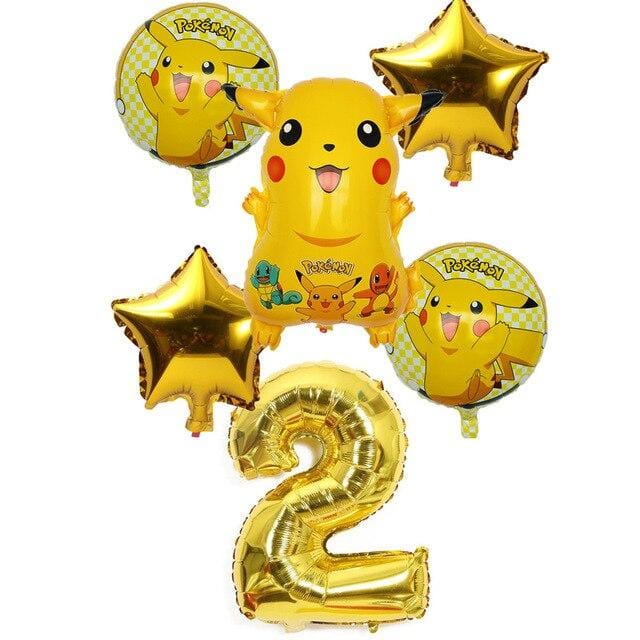 Ballon d'Anniversaire<br>Pokémon Numéro (Jaune)