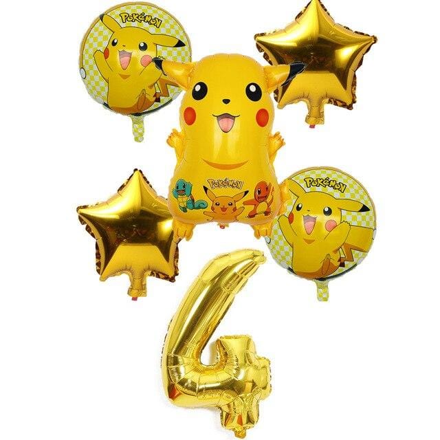 Ballon d'Anniversaire<br>Pokémon Numéro (Jaune)