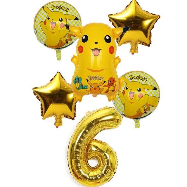 Ballon d'Anniversaire<br>Pokémon Numéro (Jaune)