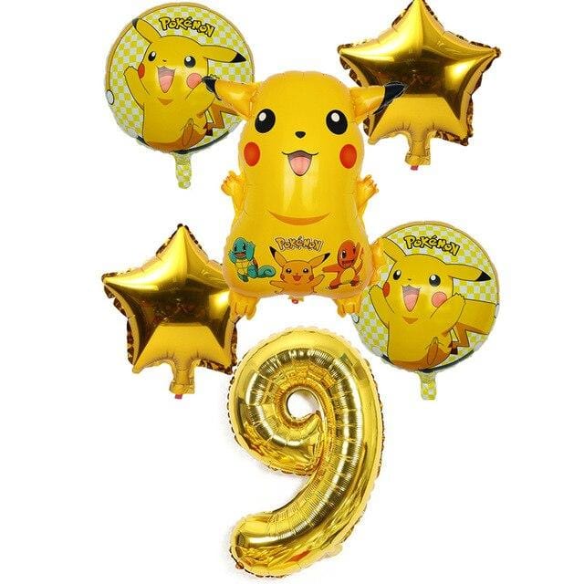 Ballon d'Anniversaire<br>Pokémon Numéro (Jaune)